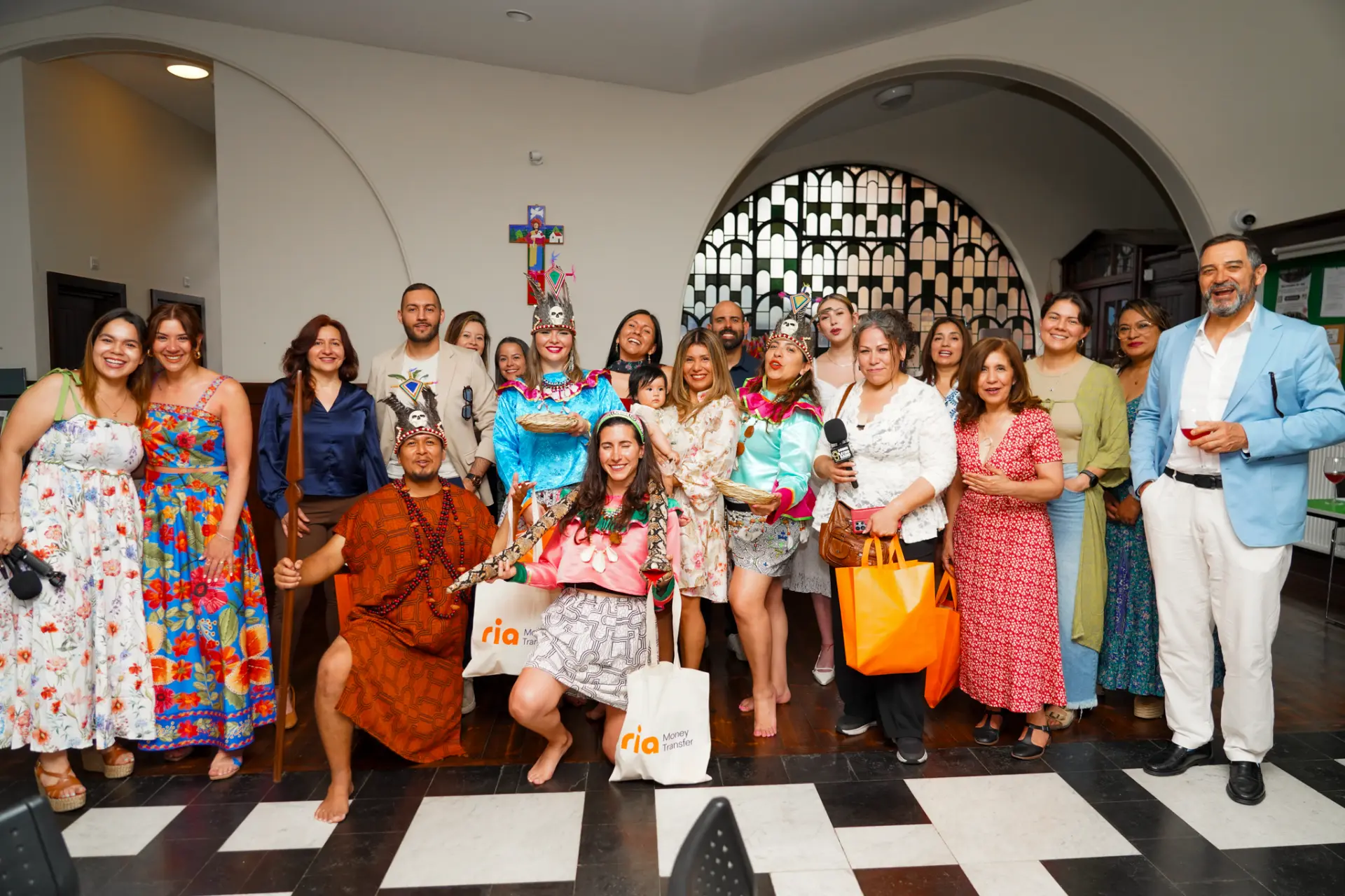 Chefs, performers in traditional dress and community guests gathered at the Ruta Gastronómica Londres launch event